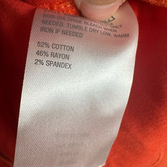 Motto Coral Colored Blazer Two Button Cotton Rayon Blend Size 14 - Picture 4 of 7